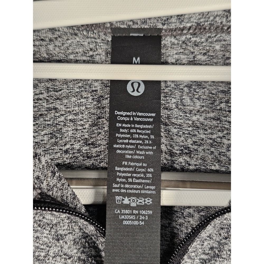 Lululemon Metal Vent Tech Half Zip Mens M Heather Gray Long Sleeve Pullover - Picture 4 of 11